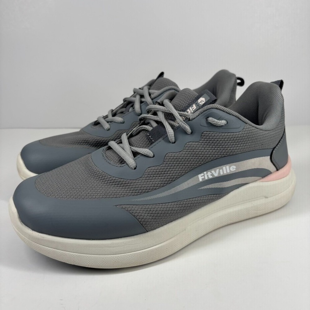 FitVille StepEZ V1 Women's US 10.5W Gray Orthopedic Cross-Training Walking Shoes